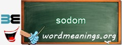 WordMeaning blackboard for sodom